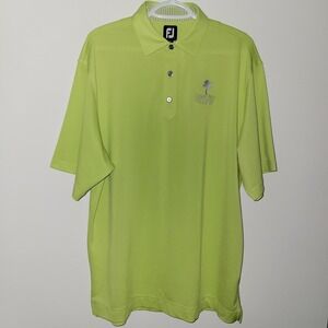 FootJoy FJ Golf Short Sleeve Polo Shirt Men's Size Large Green Desert Hills GC